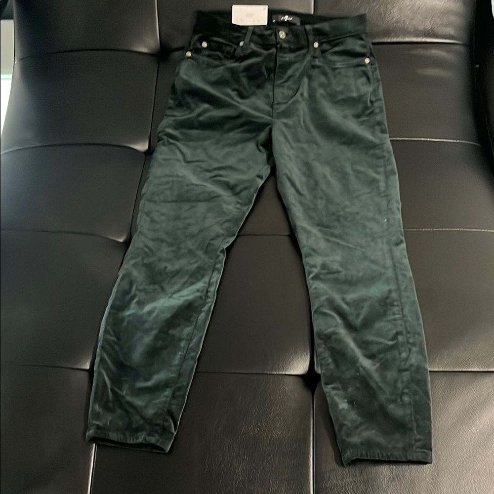 7 For All Mankind Green Skinny Pants